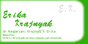 erika krajnyak business card